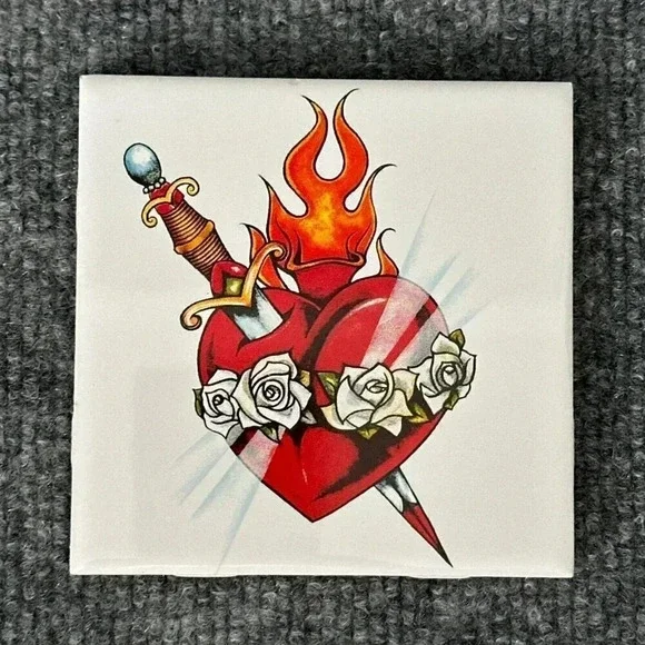 Jacqueline Thompson Ceramics Decorative Tiles Tattoo Art Retro Home Decor - Picture 2 of 9